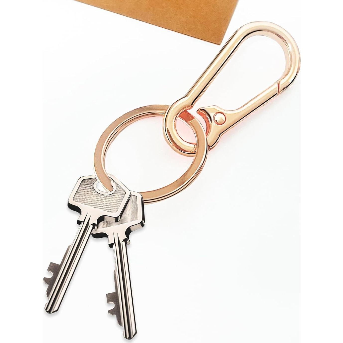 Llaveros de metal 3 Pzs - Plata, Oro Rosa, Negro