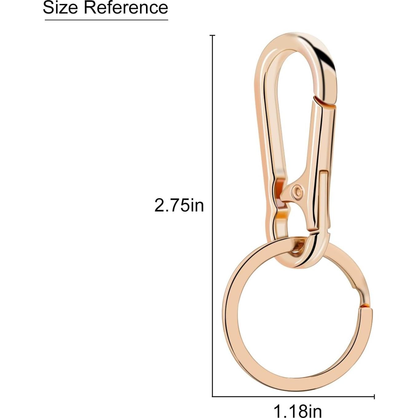 Llaveros de metal 3 Pzs - Plata, Oro Rosa, Negro