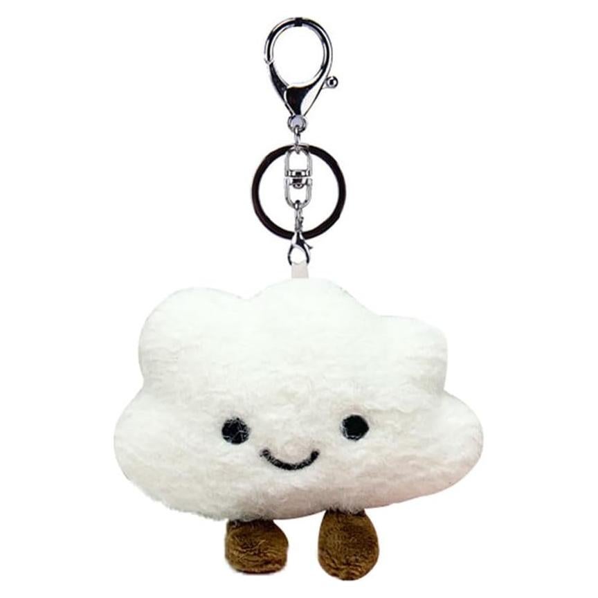 Peluche Nube Feliz Kawaii HSYHERE 9x11cm Blanco