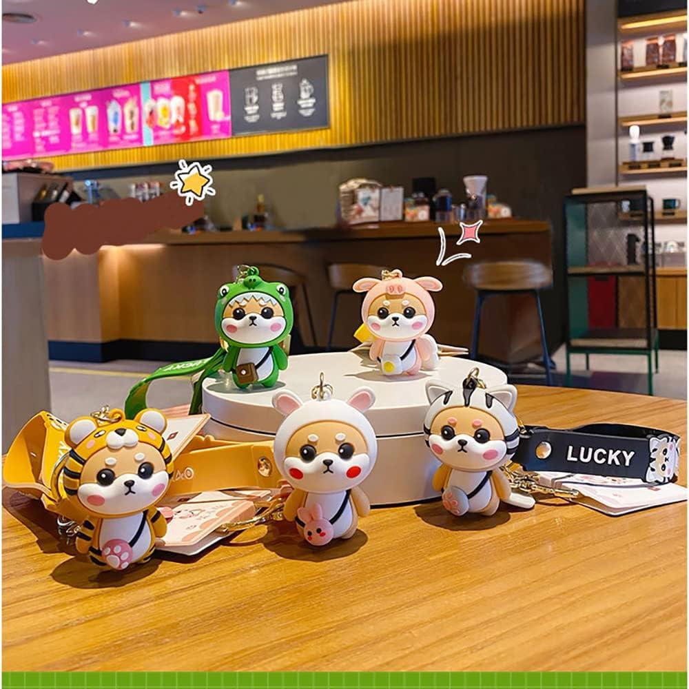 Llavero Shiba Inu de PVC y Metal para Mujeres - Regalo Creativo