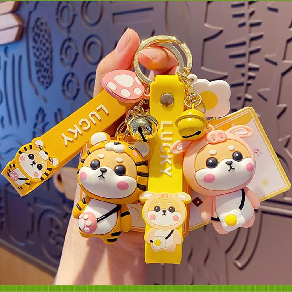 Llavero Shiba Inu de PVC y Metal para Mujeres - Regalo Creativo