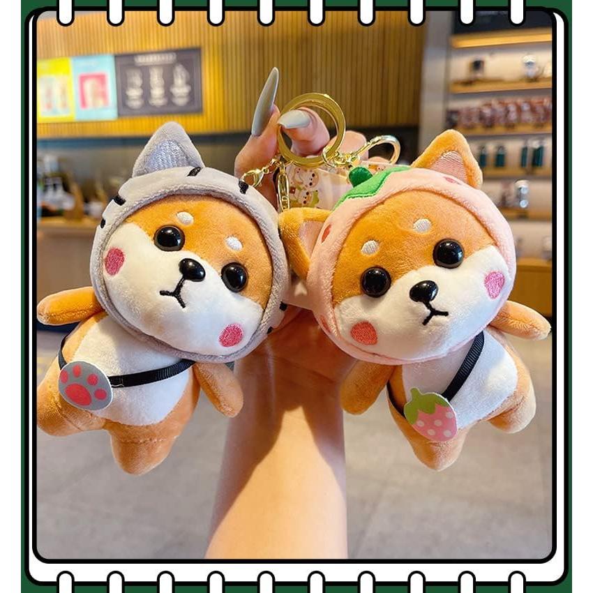 Llavero Colgante Shiba Inu Felpa BONICI - Gato Gris 9x7.2cm