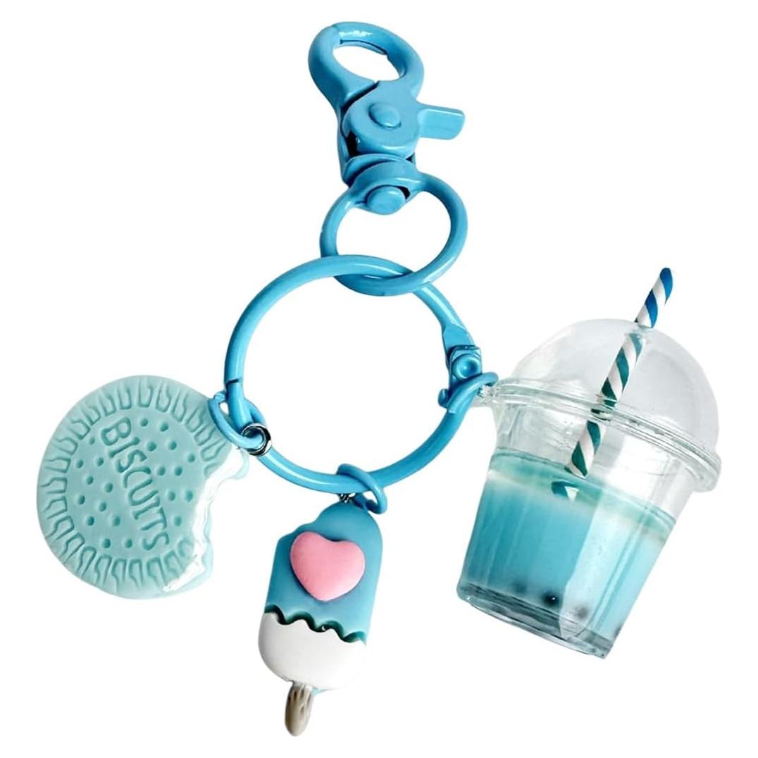 Llavero Kawaii Macaron Helado Boba POYAMUSE Colorido