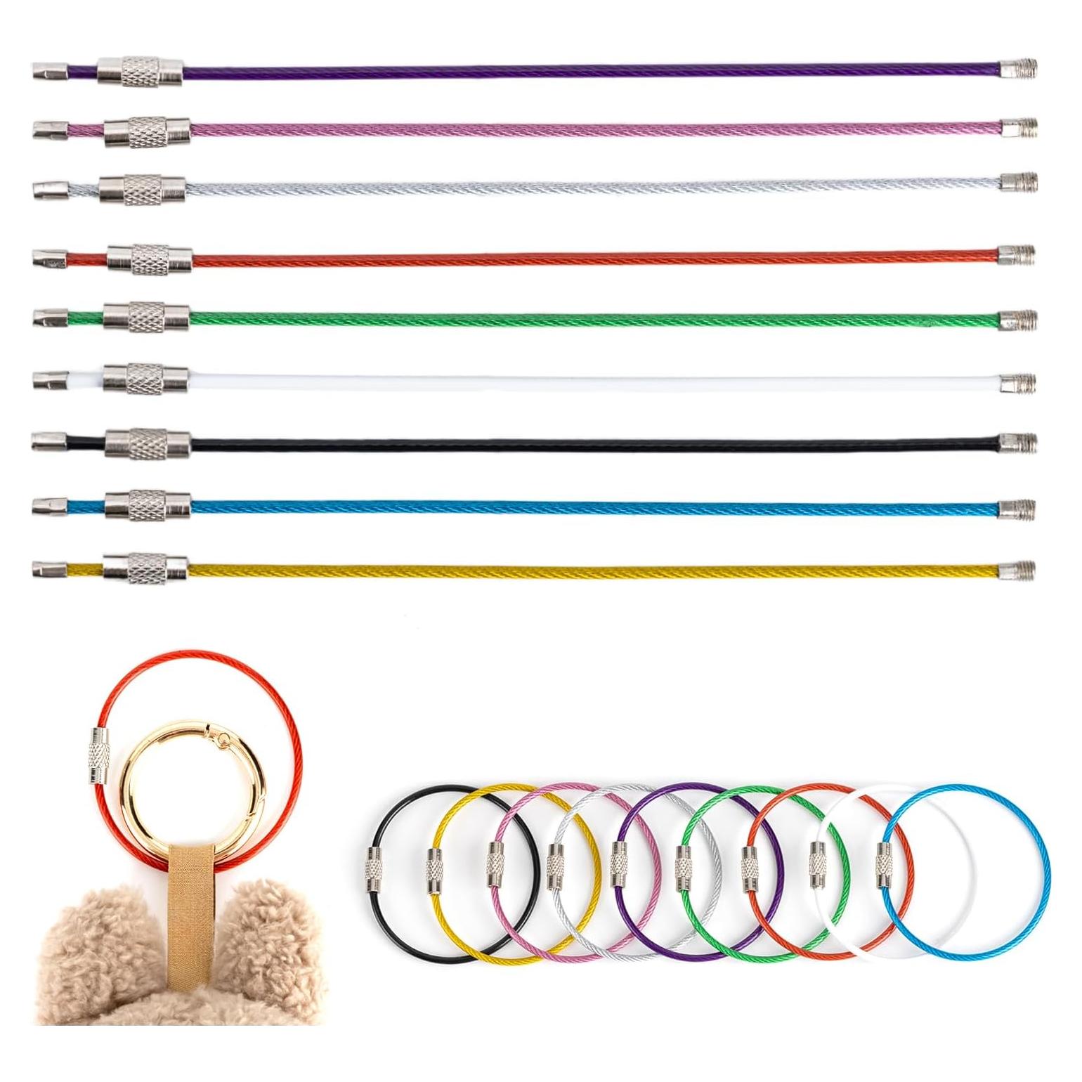 18 Anillos de Llave de Acero Inoxidable con Recubrimiento - 15.24 cm