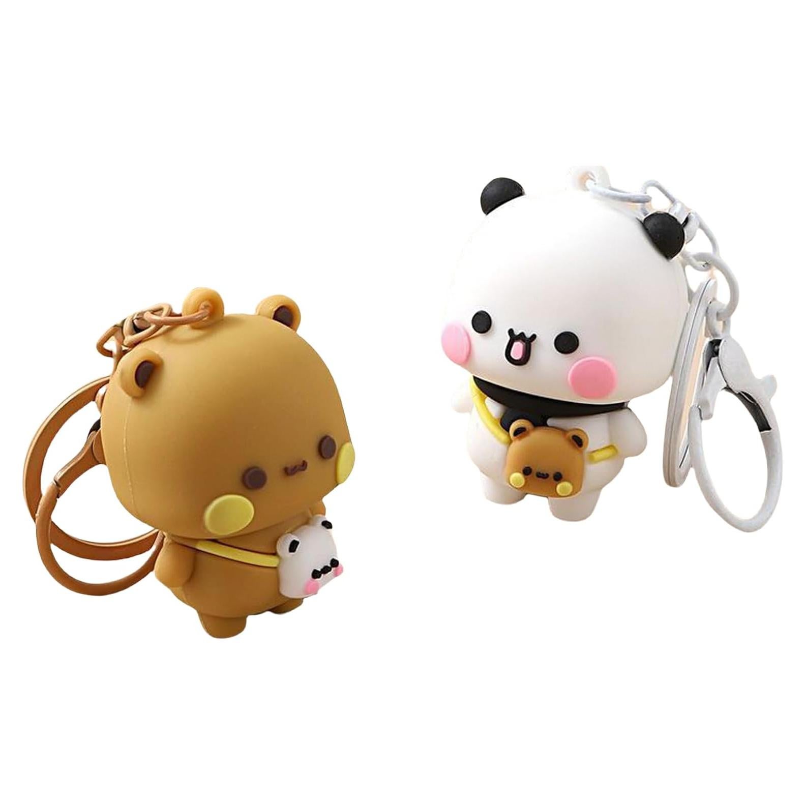 Llavero Kawaii Bubu Dudu 2PCS Osos Panda para Mujeres