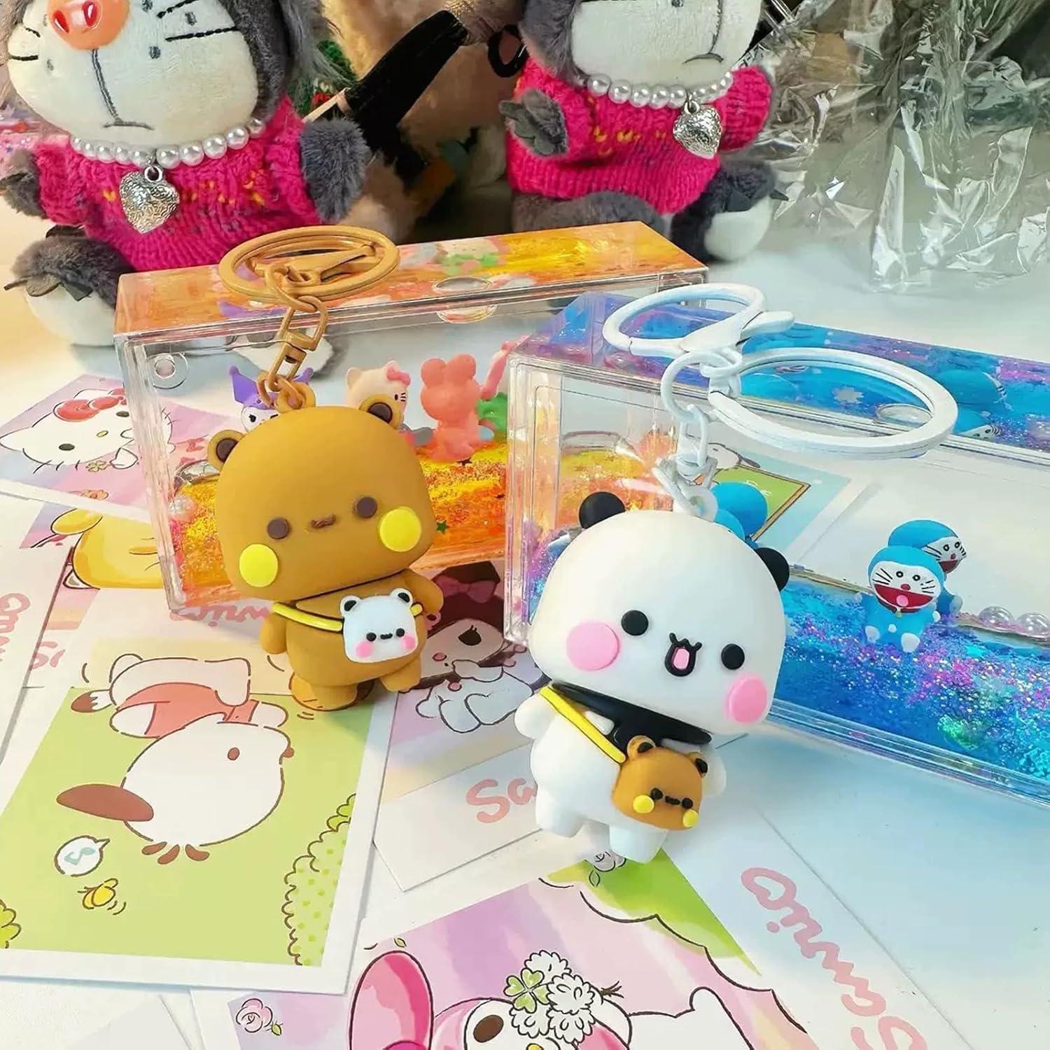 Llavero Kawaii Bubu Dudu 2PCS Osos Panda para Mujeres