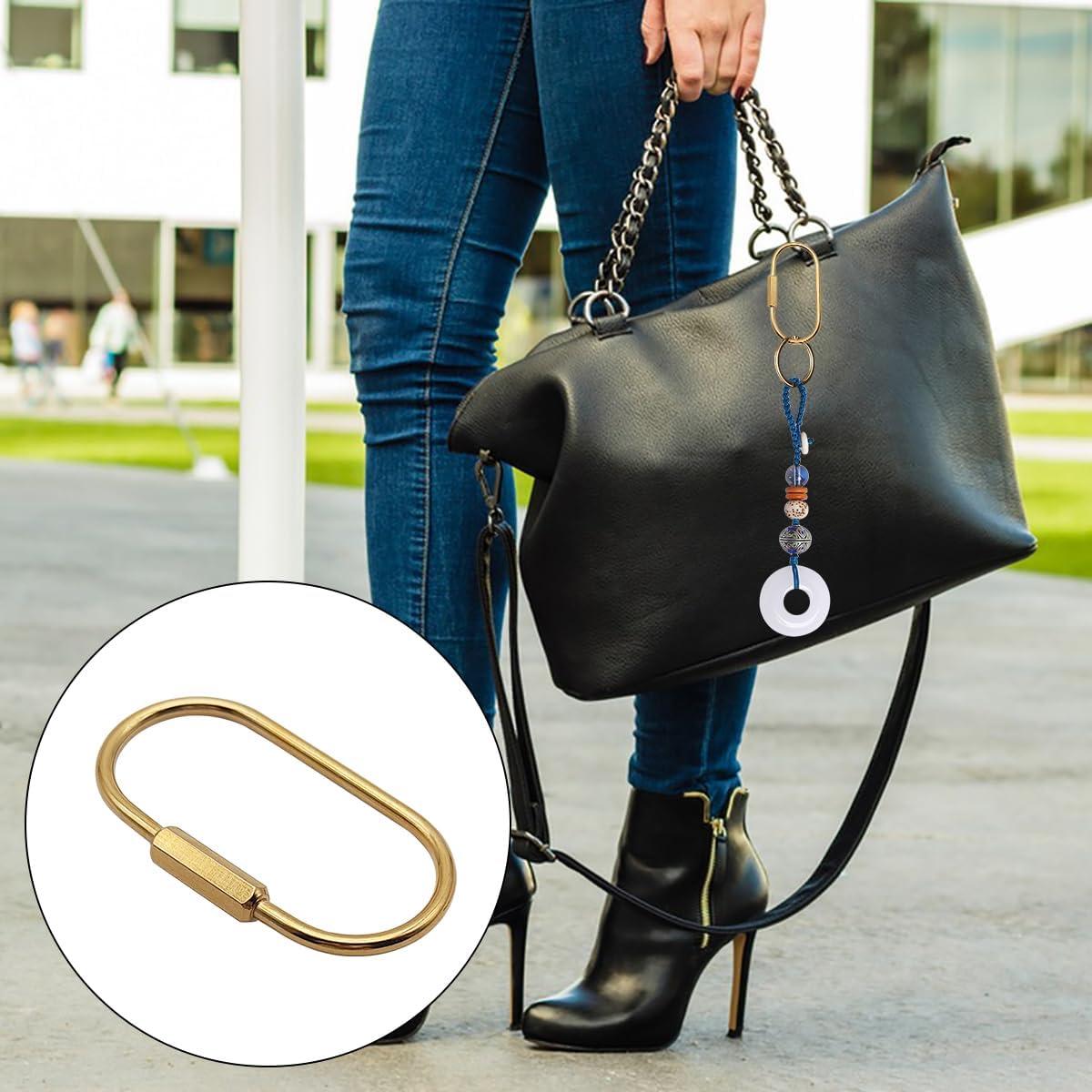 Juego de 5 Anillos de Llave de Latón Dorado Organizador