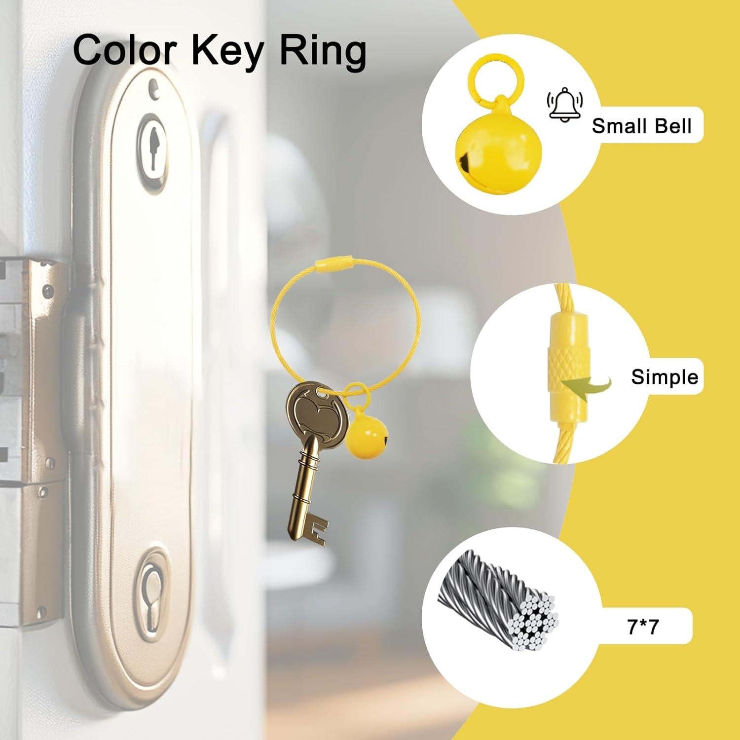 Llavero de acero inoxidable Gredak 15 cm 12 colores con campana