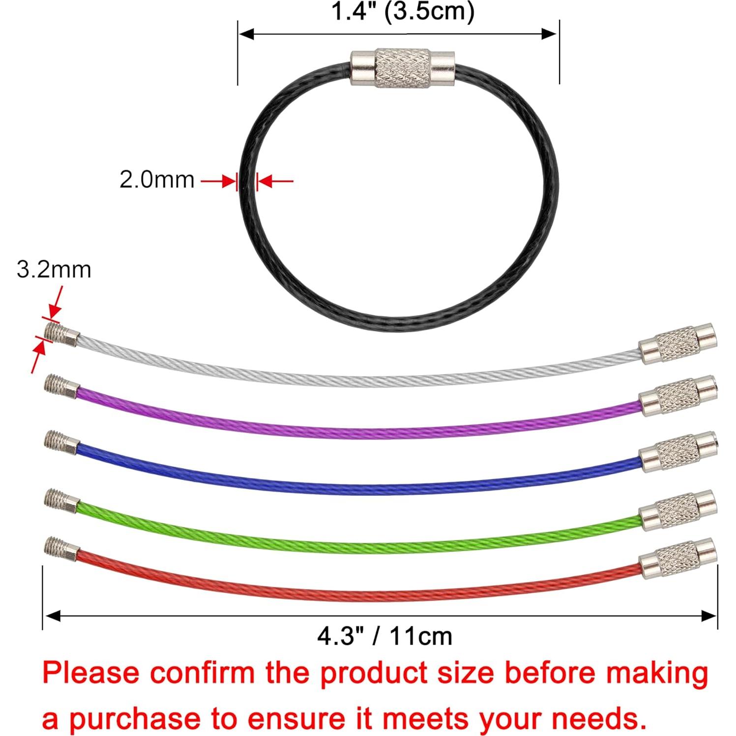 Anilla de llavero Wisdompro 11cm acero inoxidable 12 colores