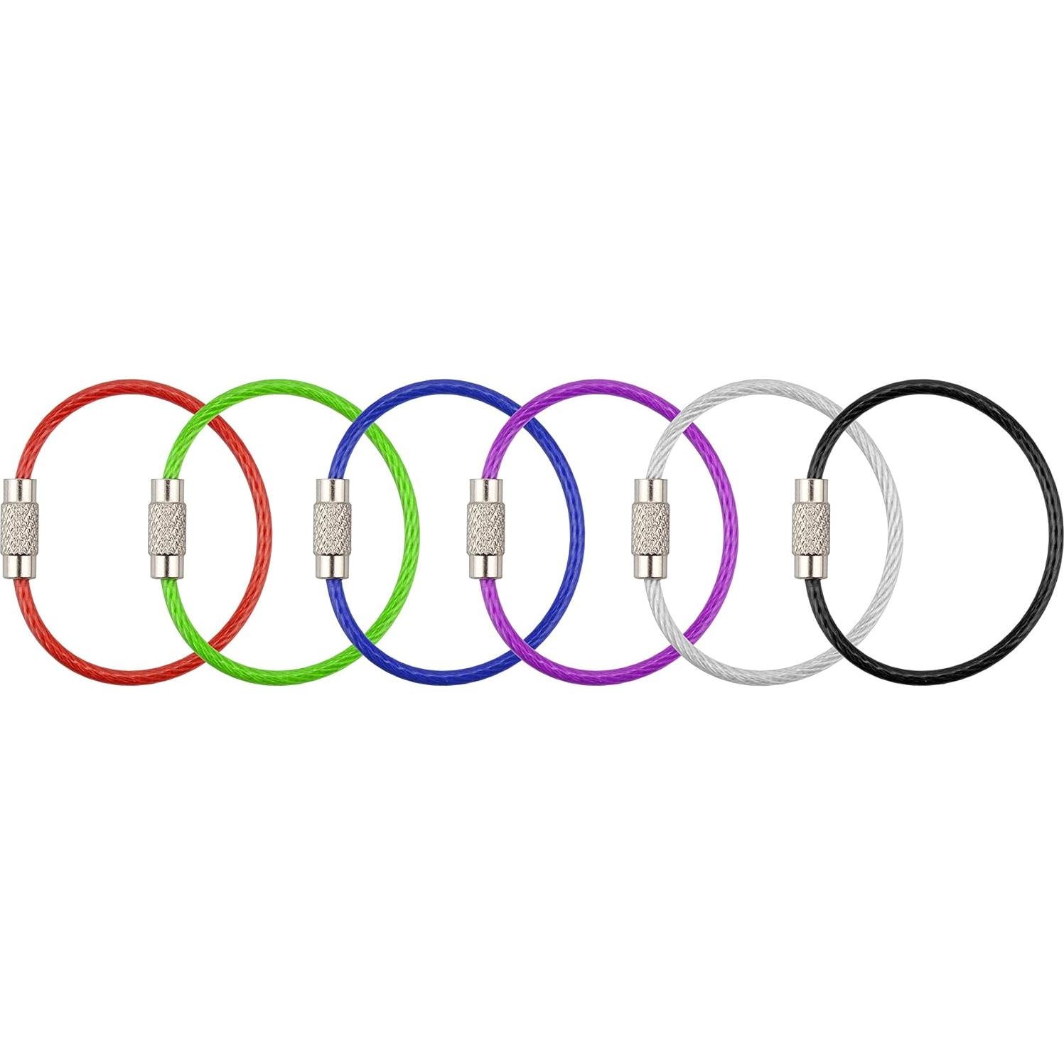 Anilla de llavero Wisdompro 11cm acero inoxidable 12 colores