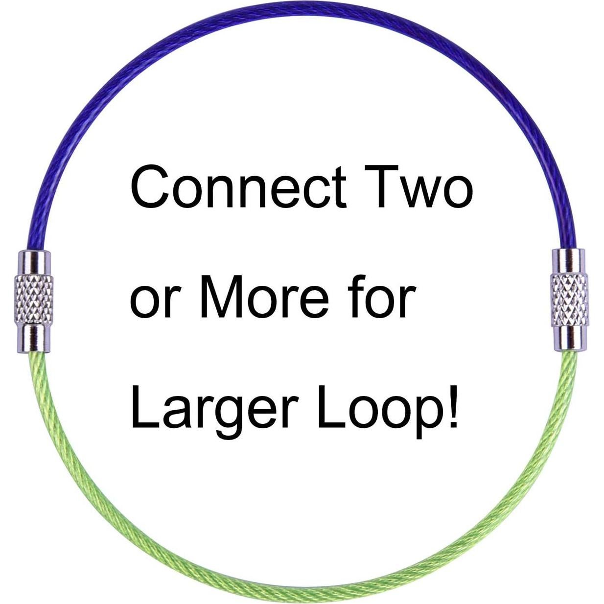 Anilla de llavero Wisdompro 11cm acero inoxidable 12 colores