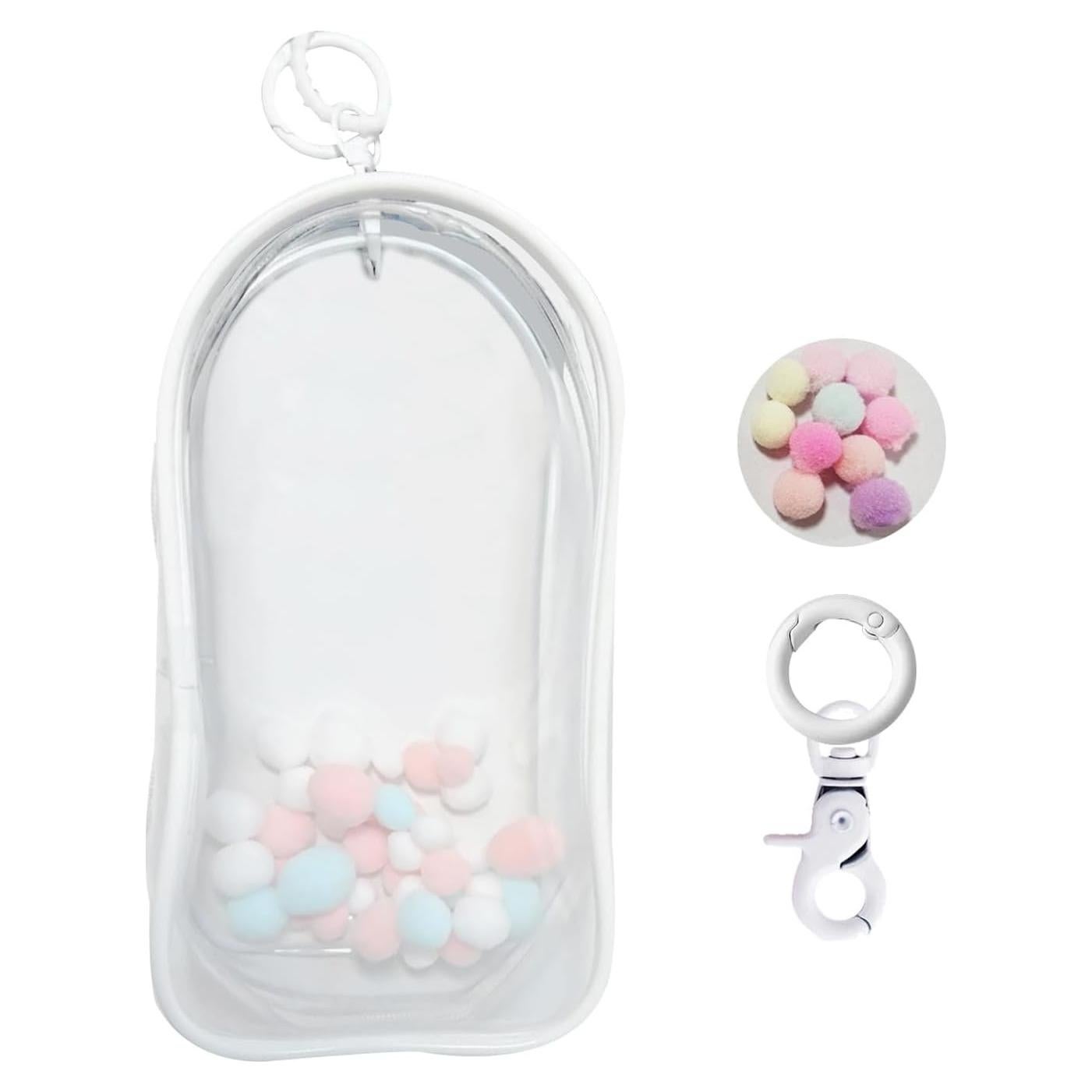 Bolsa de exhibición grande PVC transparente con llavero