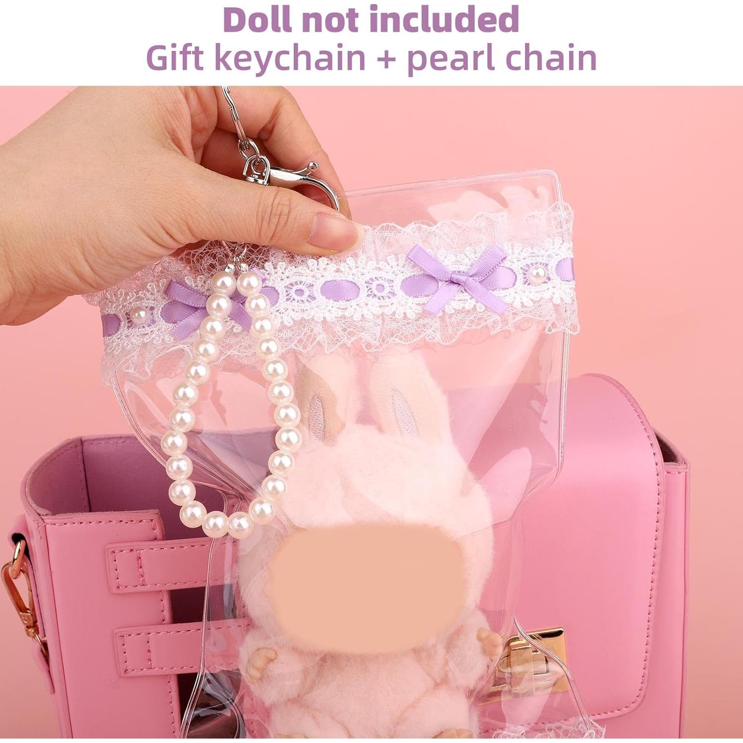 Bolsa de Exhibición de Muñecas Transparente PVC 15x25 cm