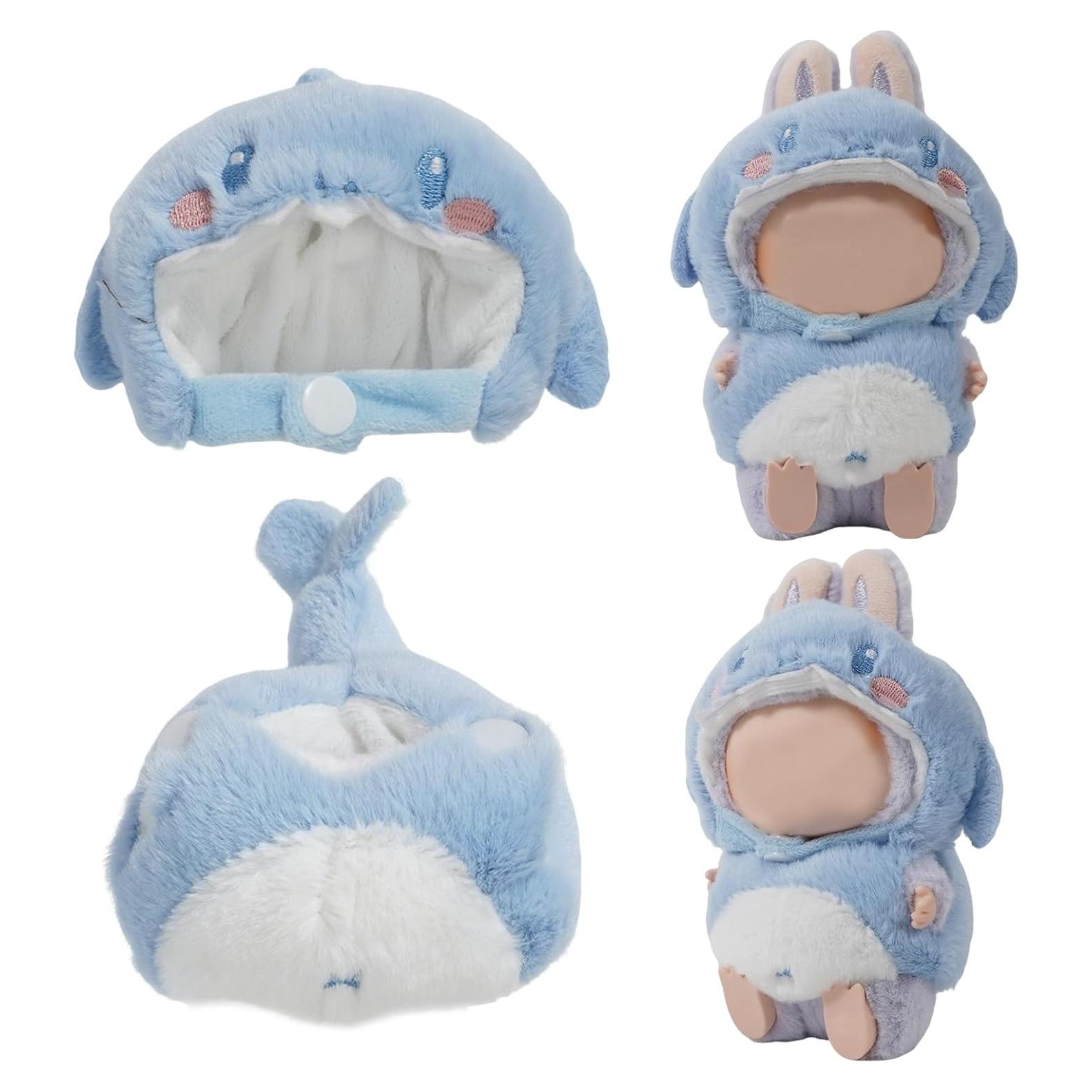 Muñeco de Llavero 17cm Tiburón Azul con Ropa y Accesorios