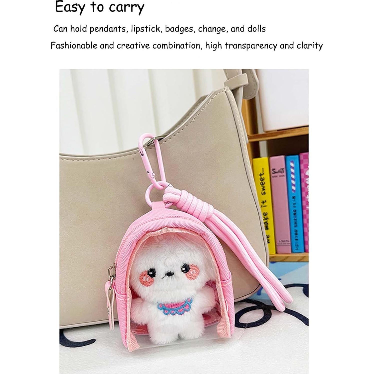 Bolsa de exhibición de muñecas KeAiDMon rosa 9x7.5cm