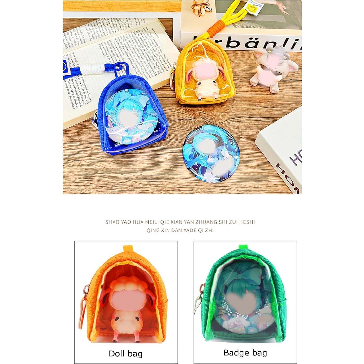 Bolsa de exhibición de muñecas KeAiDMon rosa 9x7.5cm