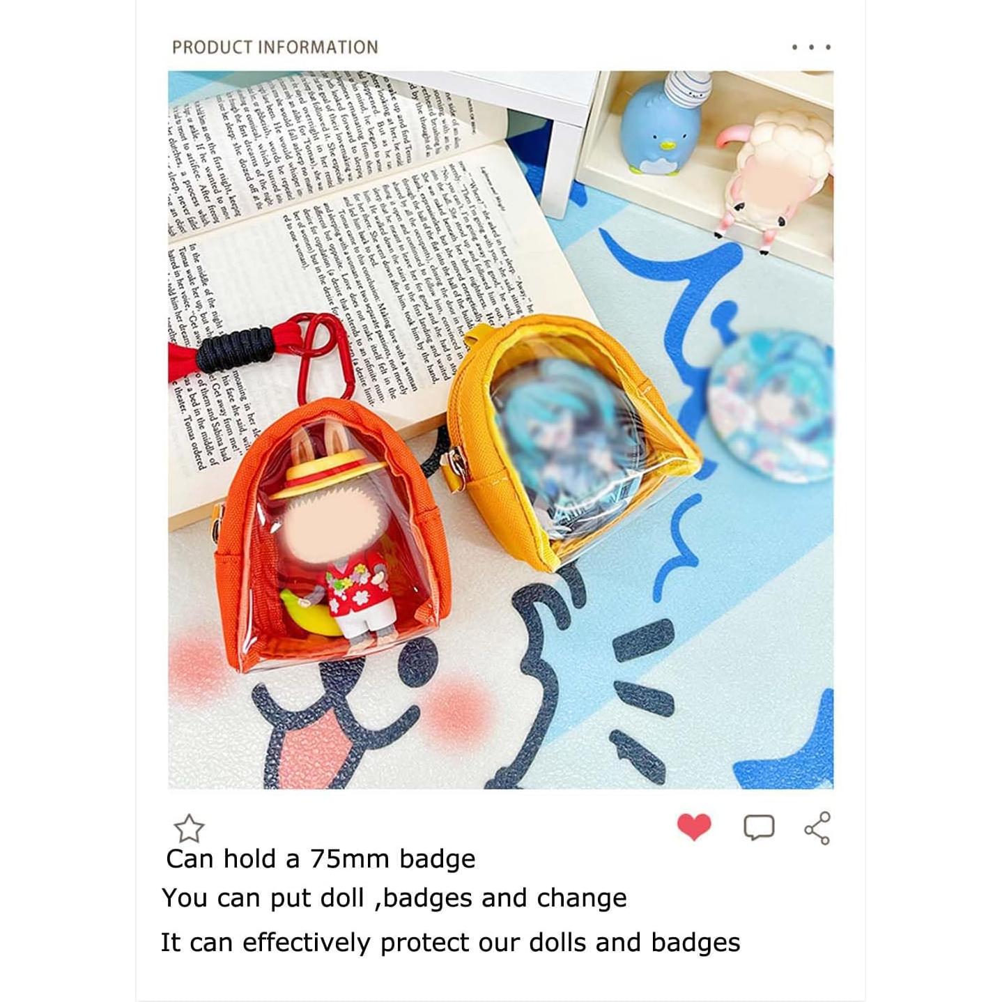 Bolsa de exhibición de muñecas KeAiDMon rosa 9x7.5cm