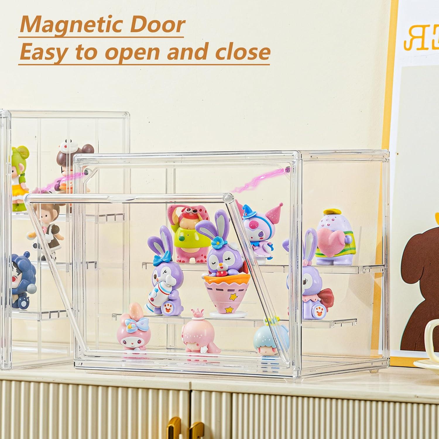 Caja de Exhibición Acrílica LXLXXL 4 Niveles Ajustable Transparente