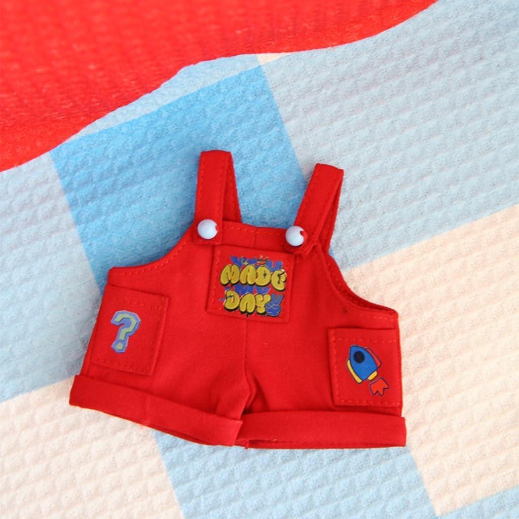 Conjunto de Ropa para Muñecas 15-17cm LUDYHEVY - Overoles Rojo