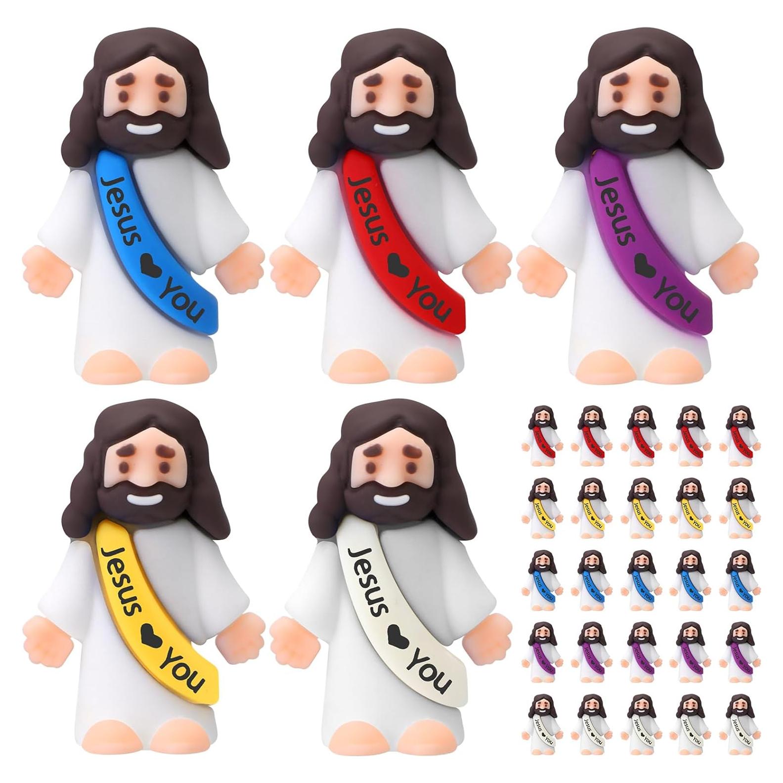 25 Figuras de Jesús Bememo - Mini Juguetes de Goma 3x3.5cm