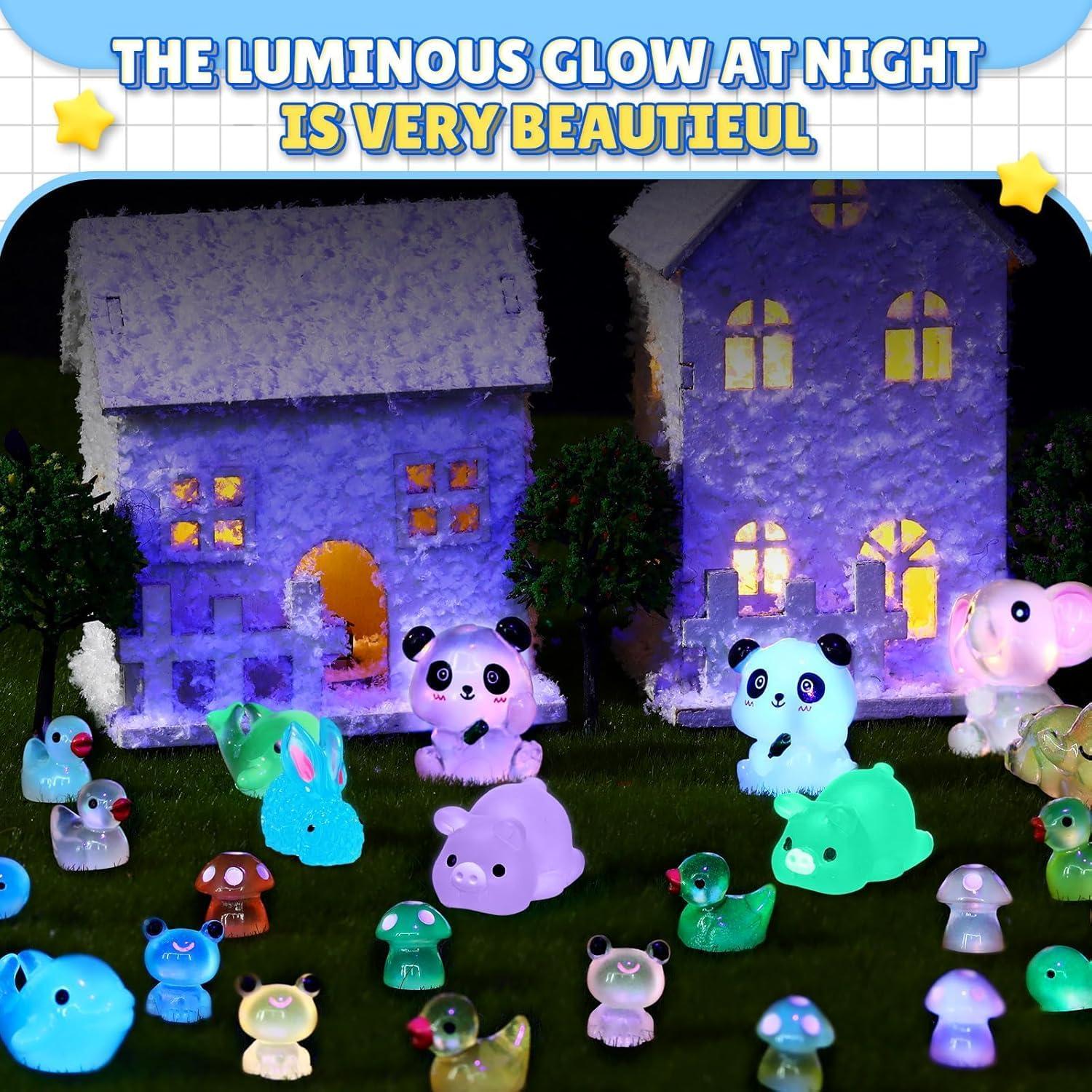 Set de 138 Figuras Miniatura Luminiscentes para Jardín