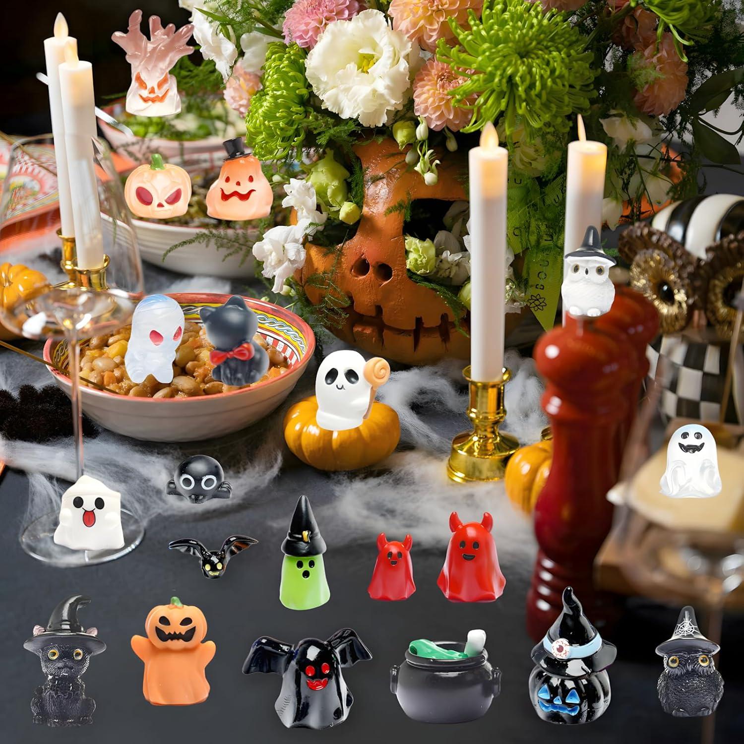 Miniaturas de Halloween ZMRU - 48 Figuras de Resina 2-5 cm