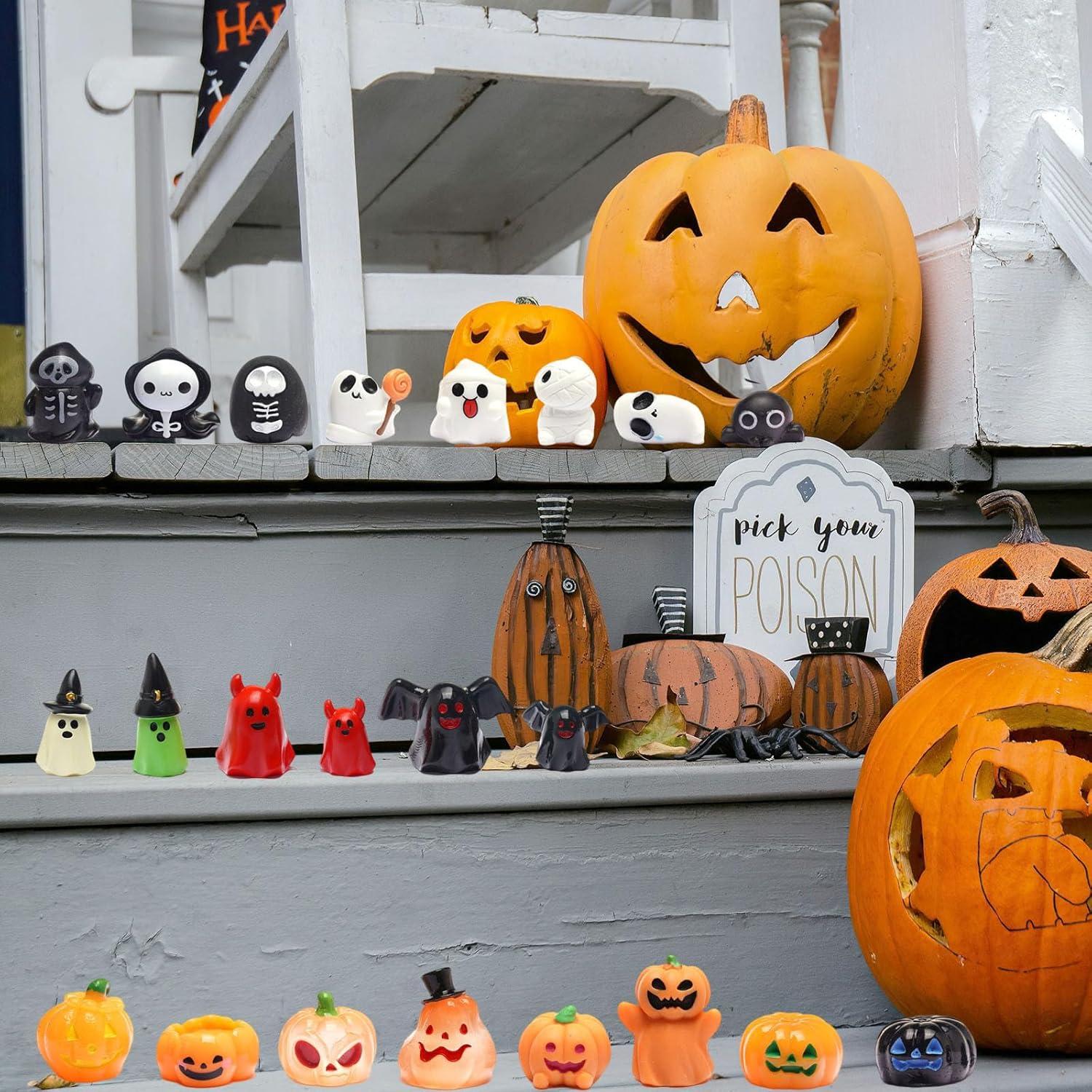 Miniaturas de Halloween ZMRU - 48 Figuras de Resina 2-5 cm