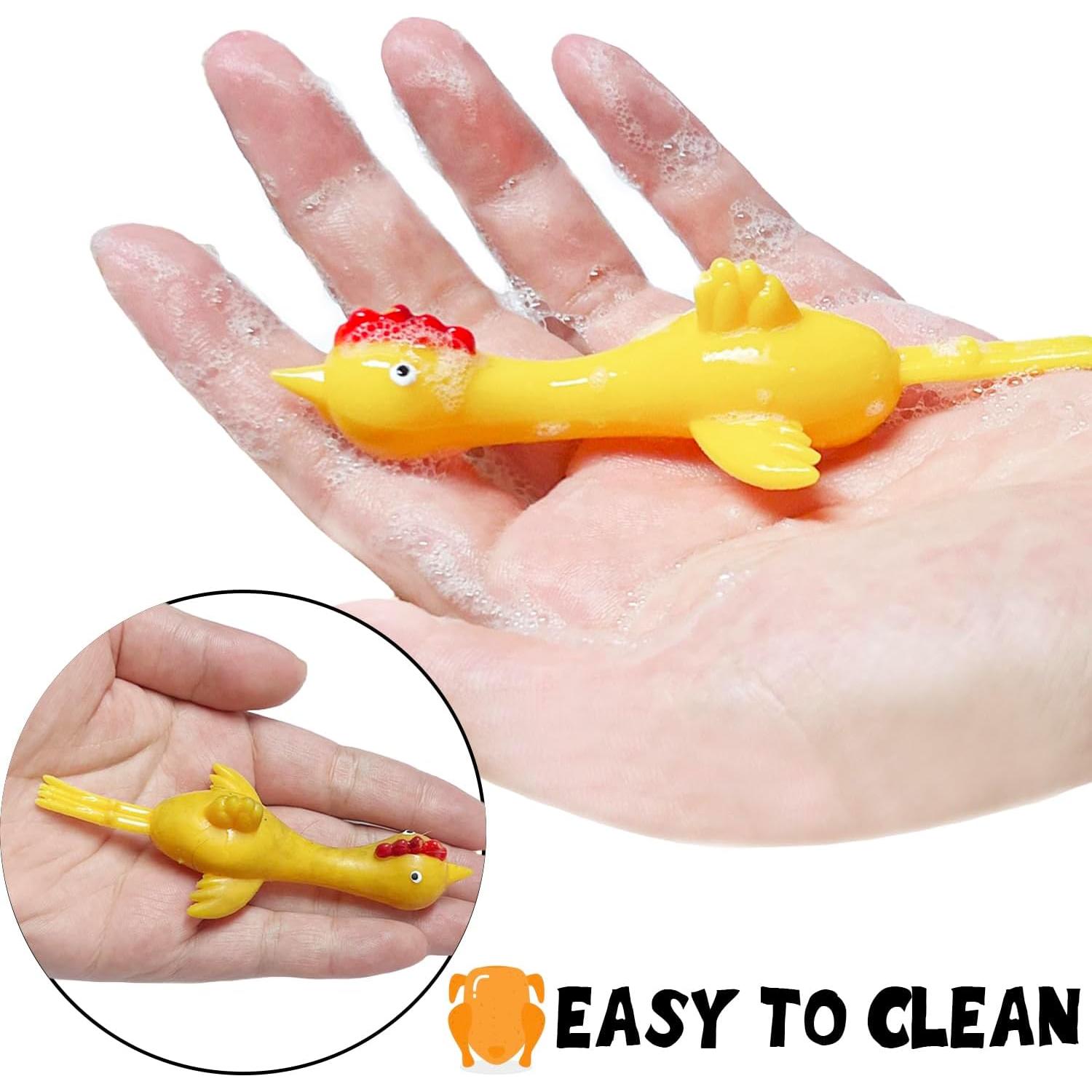 12 Juguetes de Dedo Pollo Lanzador Jishi para Niños