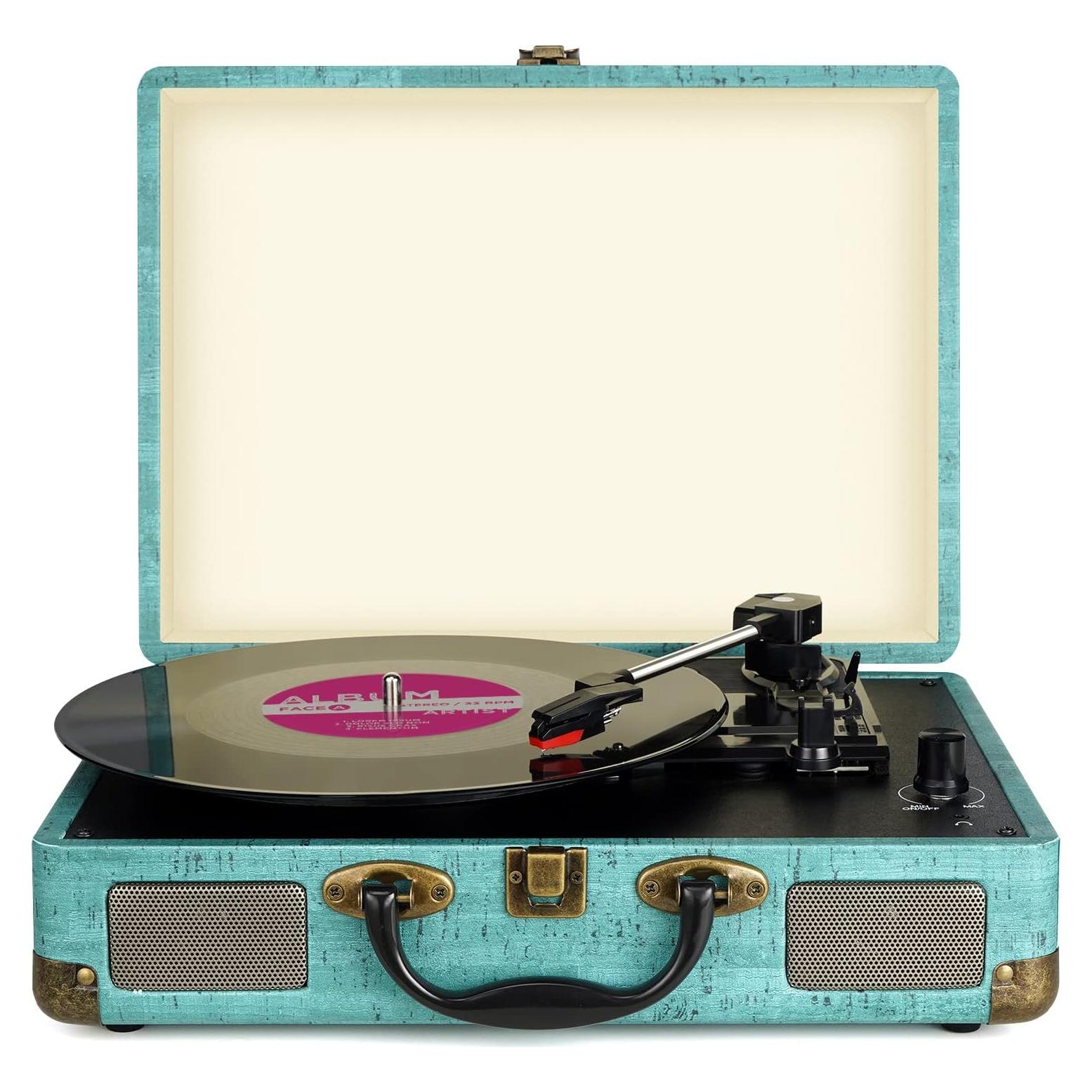 Reproductor de Vinilo Mersoco M435 Bluetooth 3 Velocidades Verde