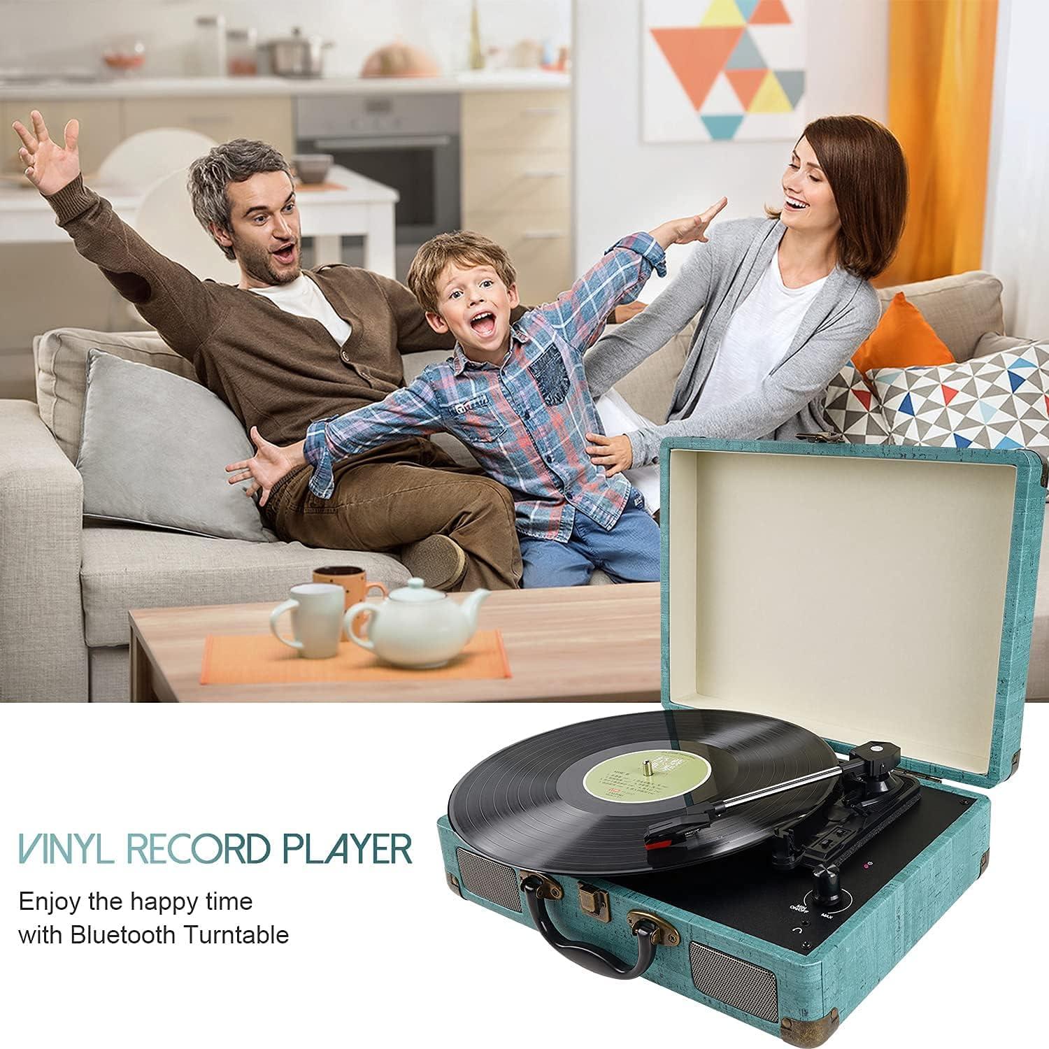 Reproductor de Vinilo Mersoco M435 Bluetooth 3 Velocidades Verde