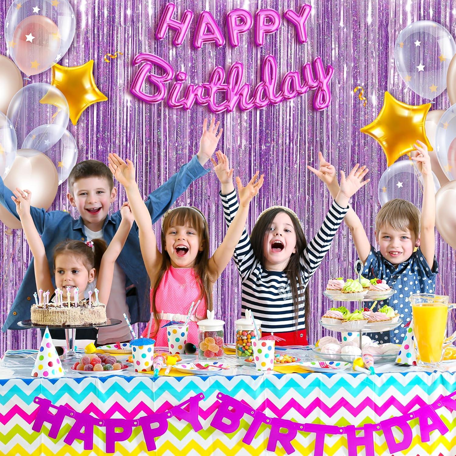 Cortina de Lentejuelas Rosa OHOME 2 Paquetes 0.97m x 2m