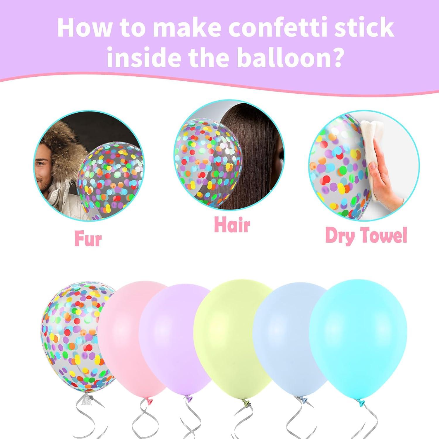 Juego de Globos Pastel 12" Paready - 61 Piezas Multicolor