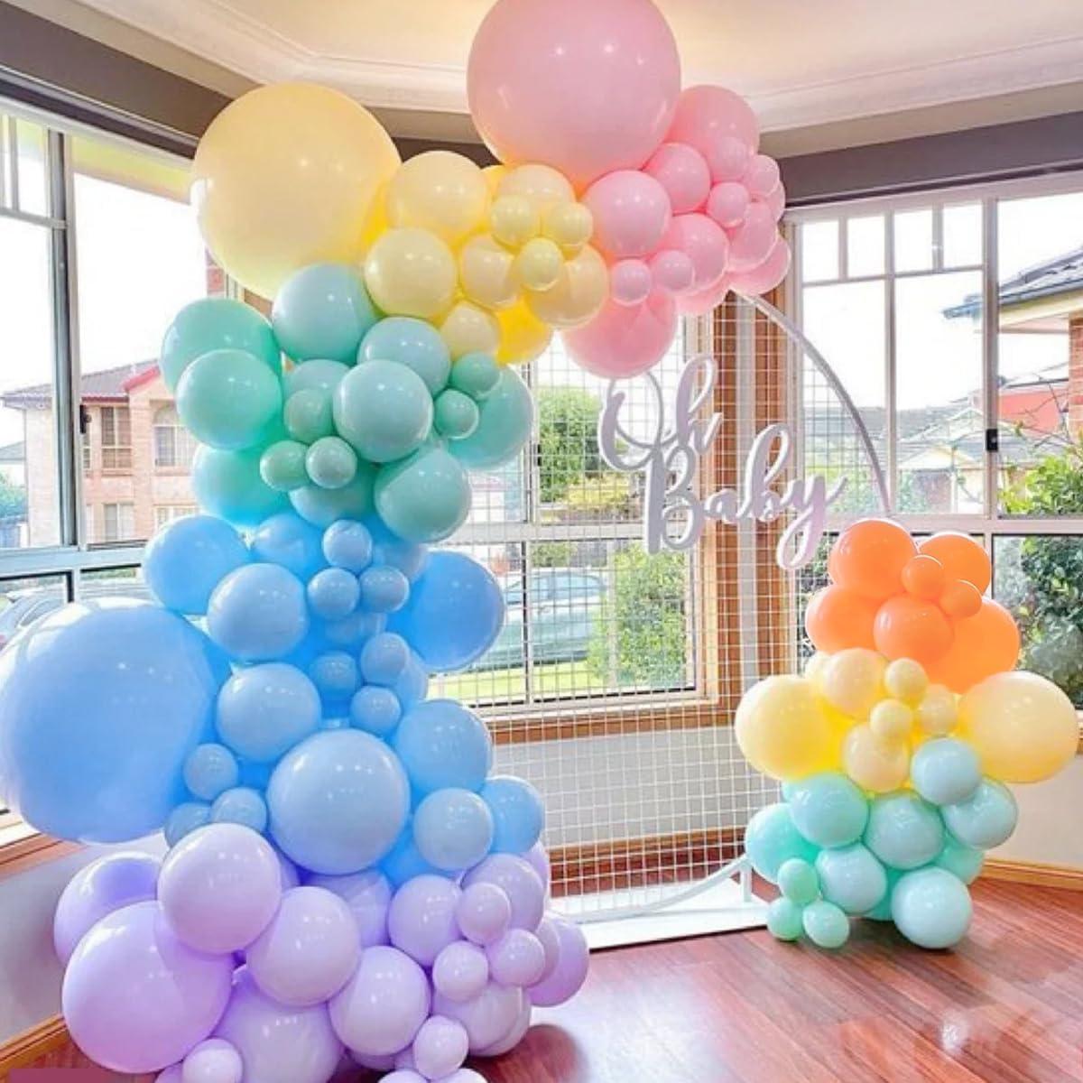 Kit de Arco de Globos Arcoíris Pastel Mebay 155Pcs Decoración Fiesta