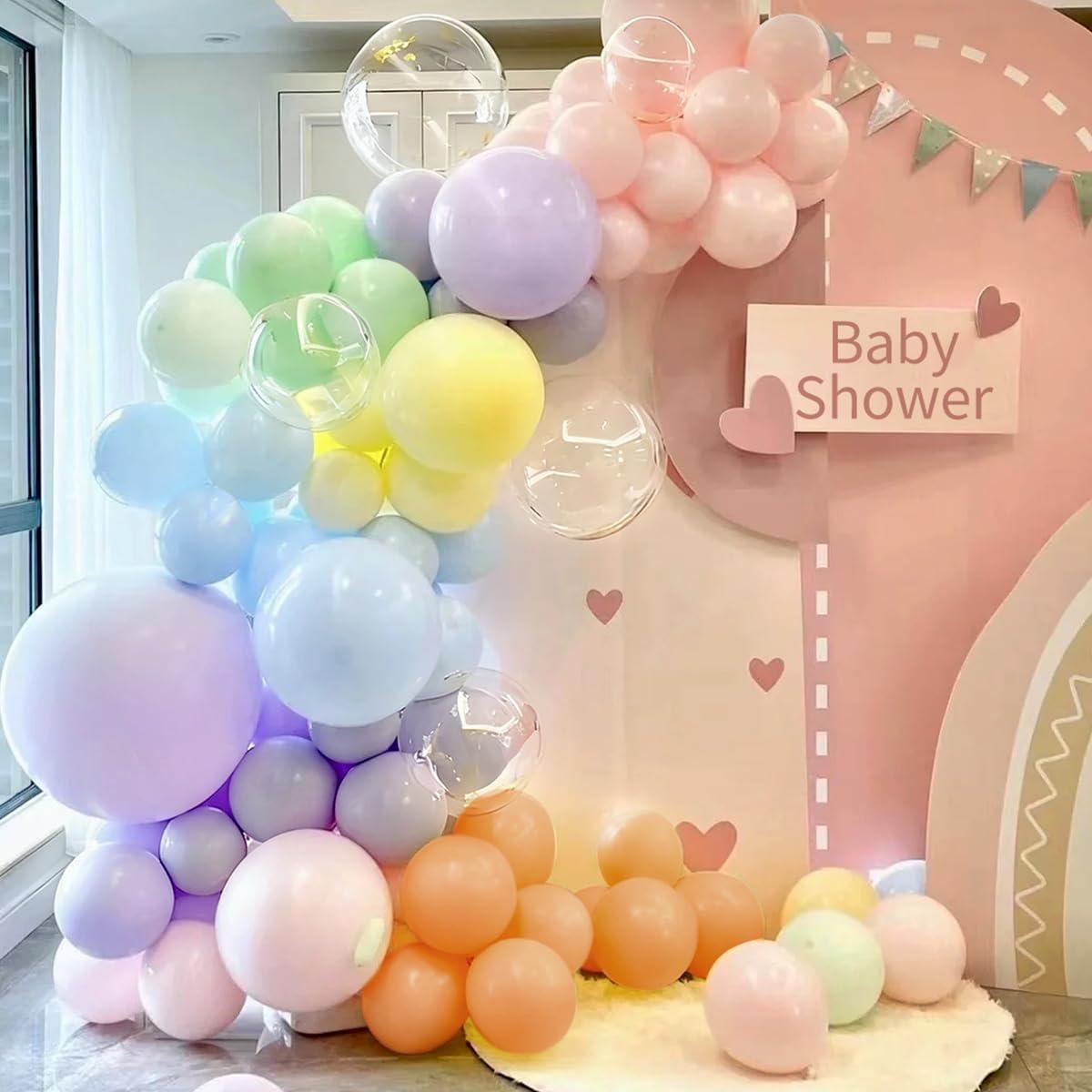 Kit de Arco de Globos Arcoíris Pastel Mebay 155Pcs Decoración Fiesta