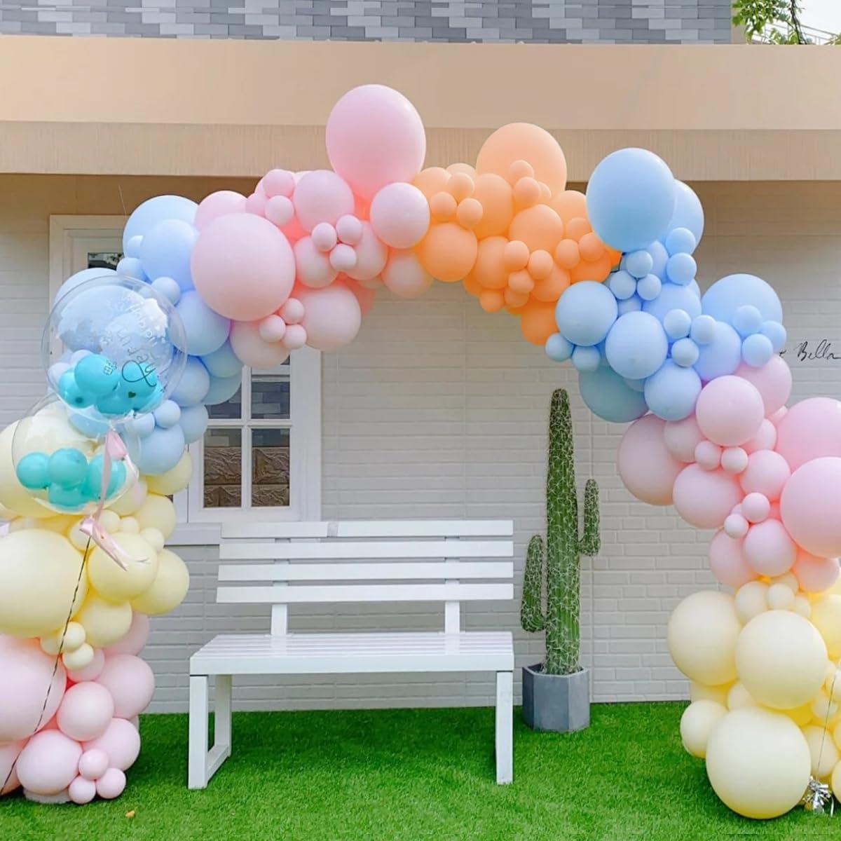 Kit de Arco de Globos Arcoíris Pastel Mebay 155Pcs Decoración Fiesta