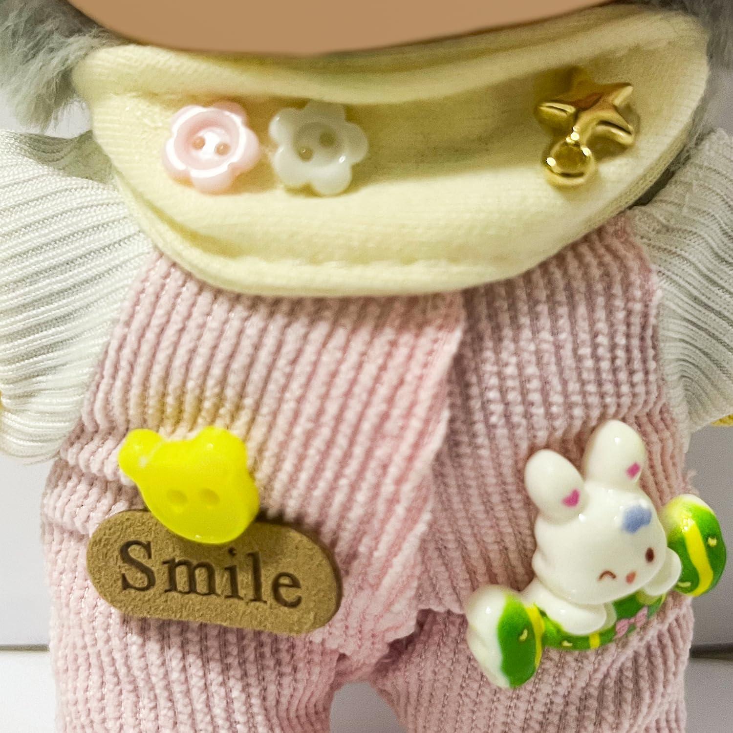 Conjunto de Ropa para Muñecas Labubu 17cm - 2 Prendas Rosa