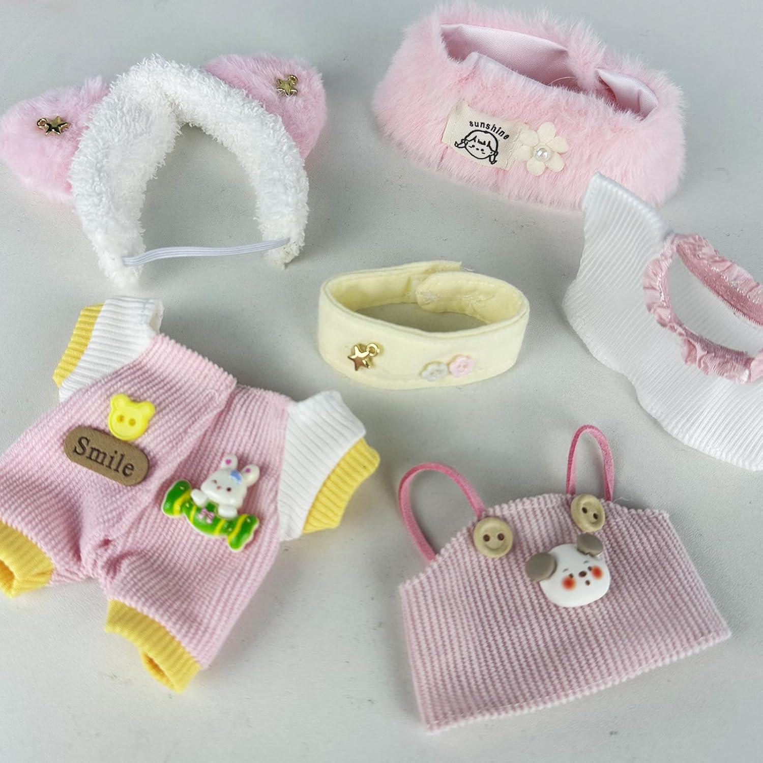 Conjunto de Ropa para Muñecas Labubu 17cm - 2 Prendas Rosa