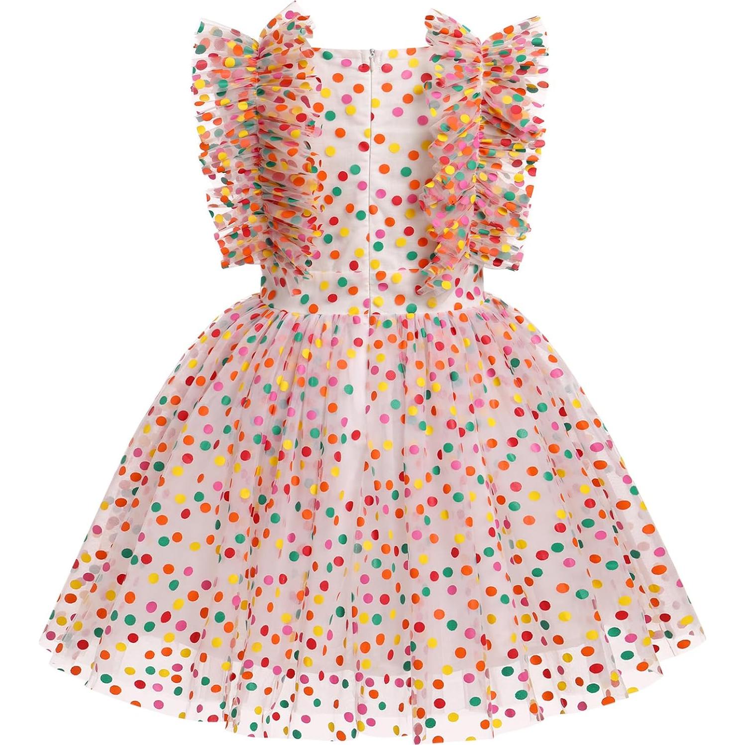 Vestido de Princesa Cumpleaños IMEKIS 7-8 Años Arcoíris