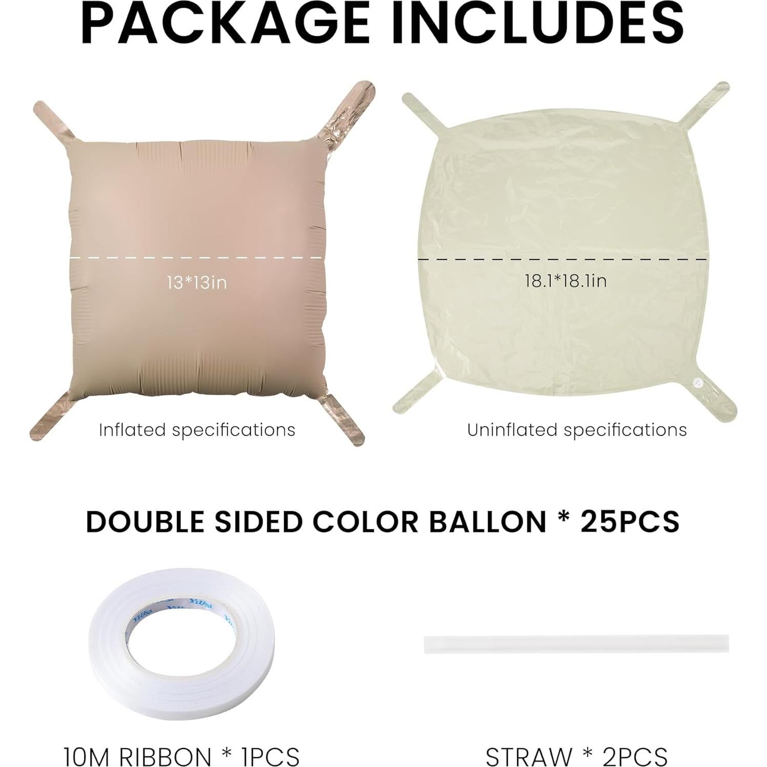 Kit de Arco de Globos de Foil NYEONHRT 25 Piezas 48 cm