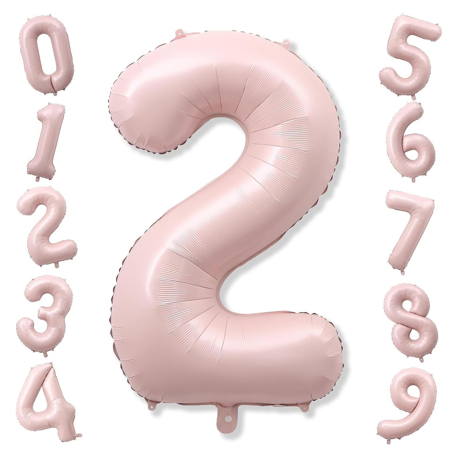 Globo N° 2 Rosa de 101.6 cm - Foil Reutilizable para Fiestas