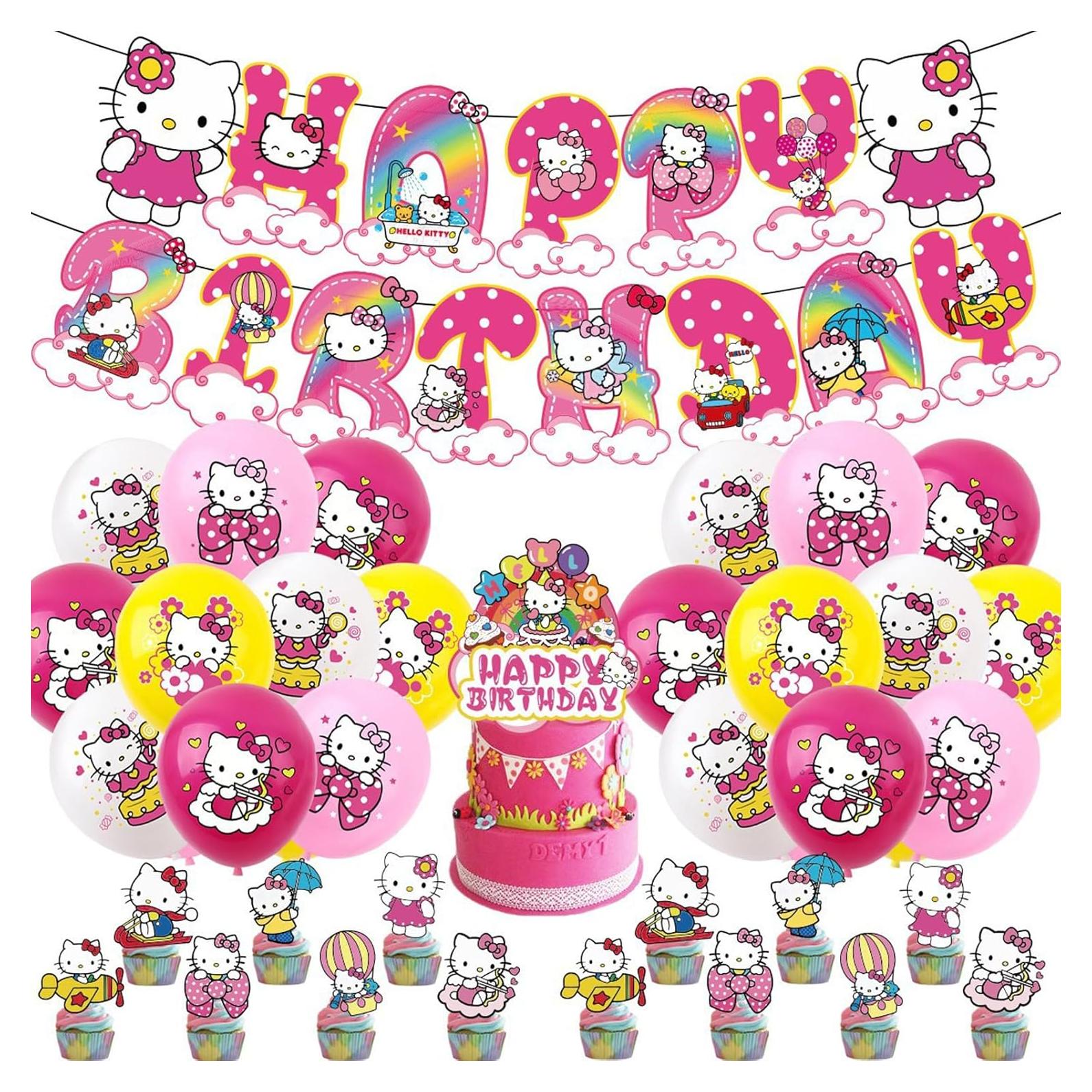 Conjunto de Suministros de Fiesta de Cumpleaños Anime Anyilon