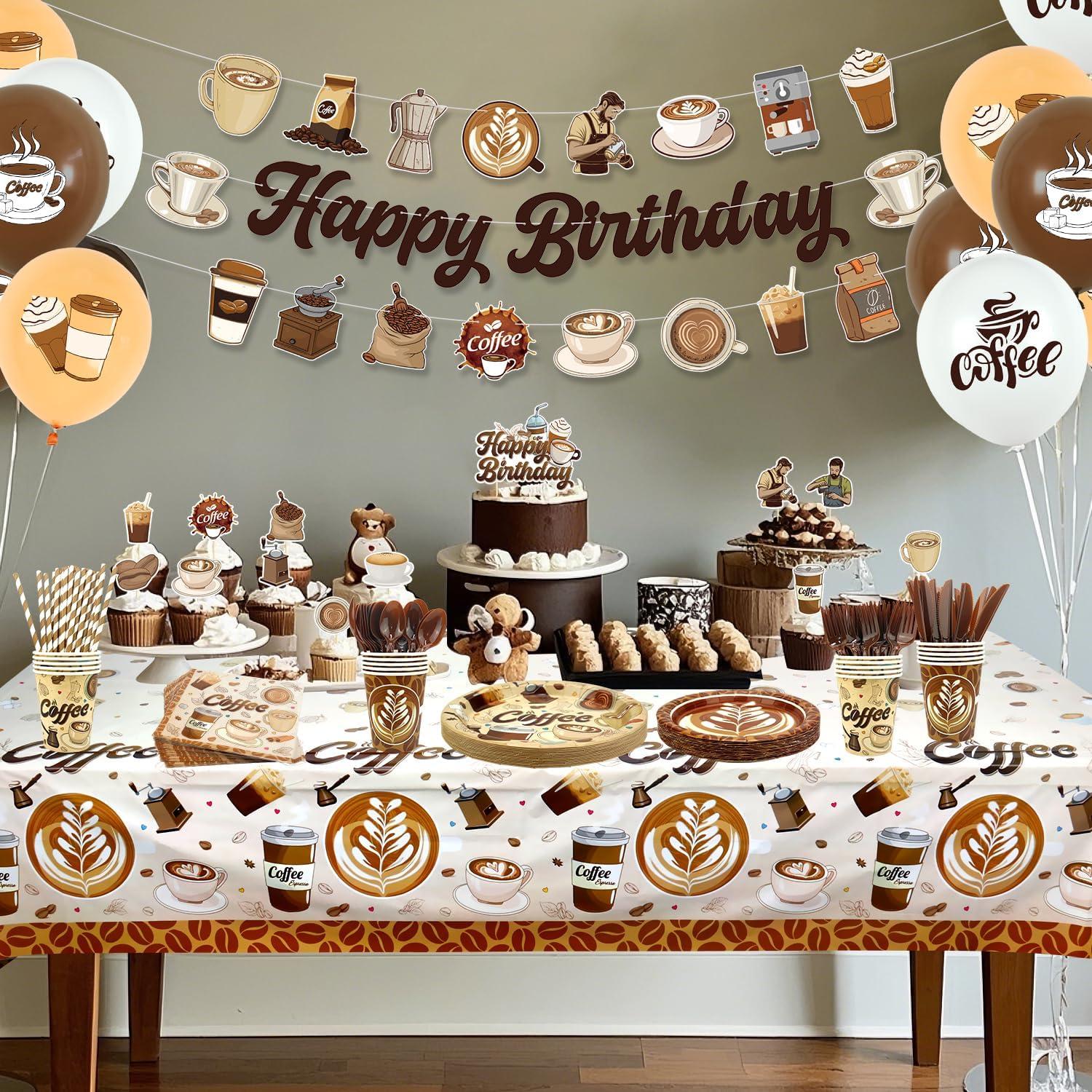 Decoraciones de Cumpleaños de Café LSJDEER - Fiesta para 20