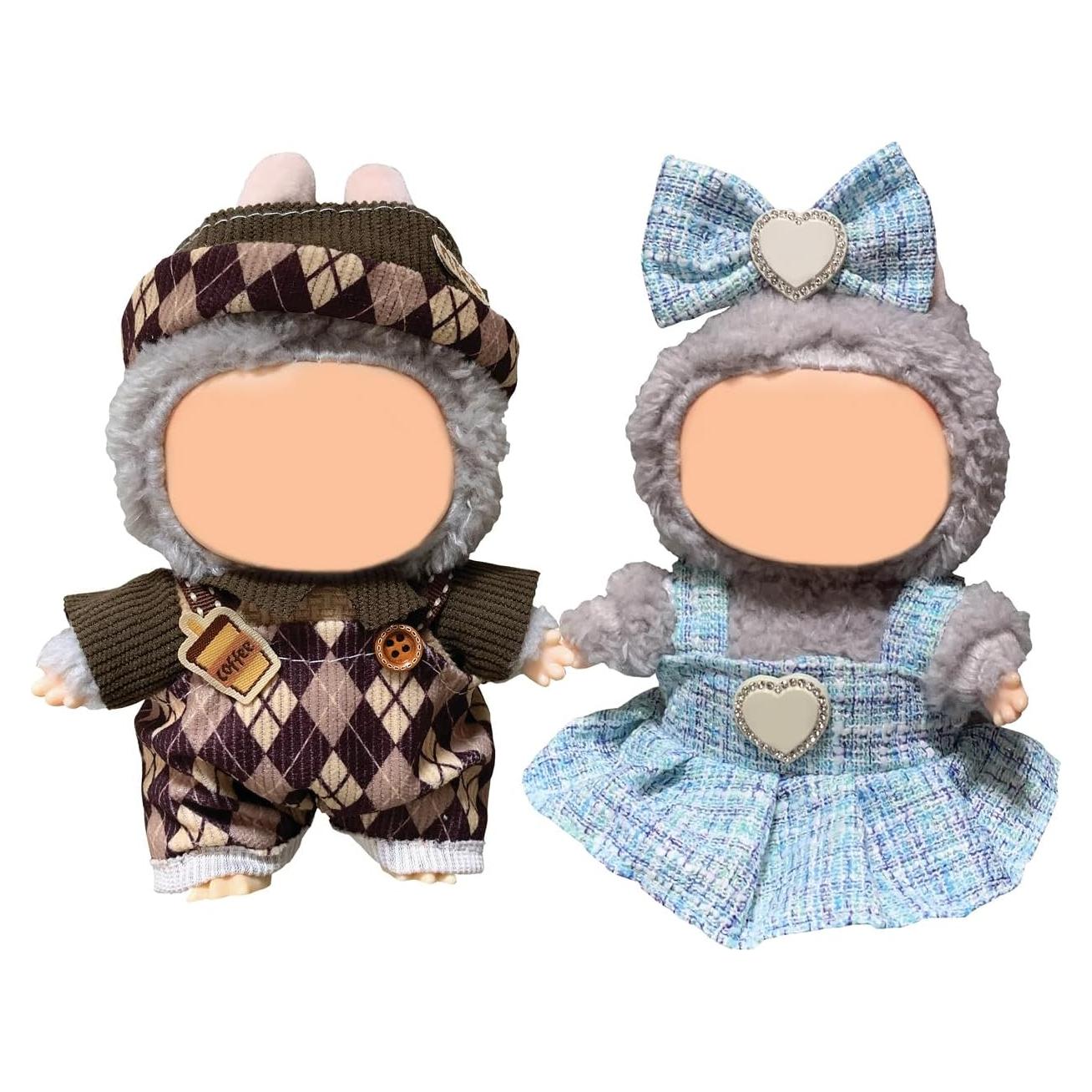 Conjunto de Ropa para Muñeca LABUBU 17cm - 2 Atuendos Elegantes