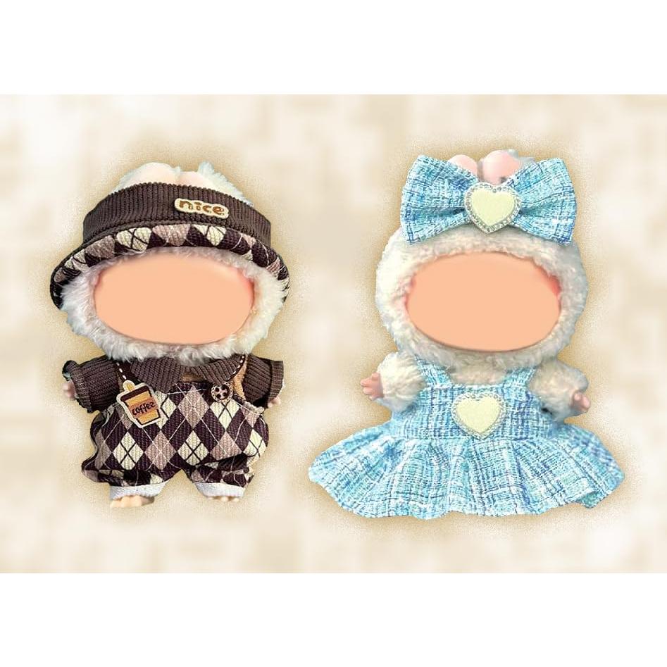 Conjunto de Ropa para Muñeca LABUBU 17cm - 2 Atuendos Elegantes