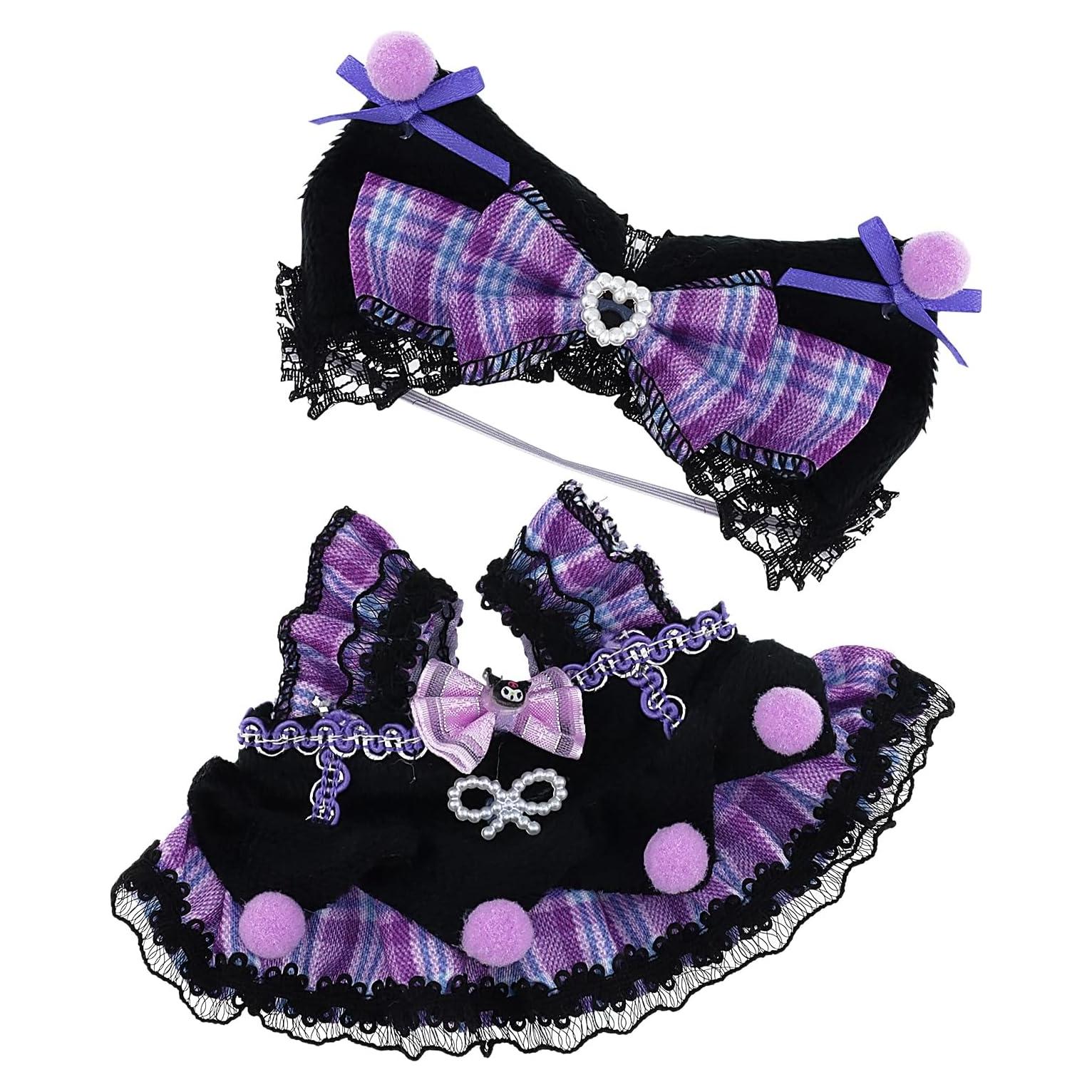 Conjunto de Ropa para Muñeca 17cm YHQuanta - Vestido Morado