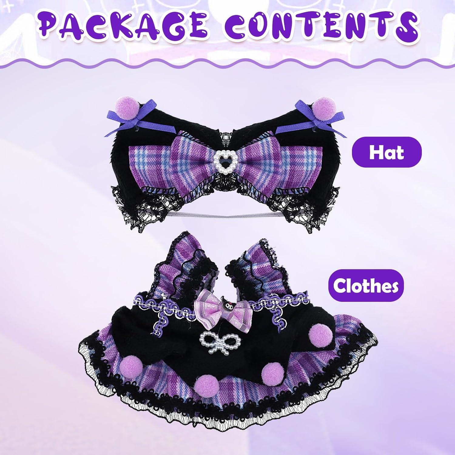 Conjunto de Ropa para Muñeca 17cm YHQuanta - Vestido Morado