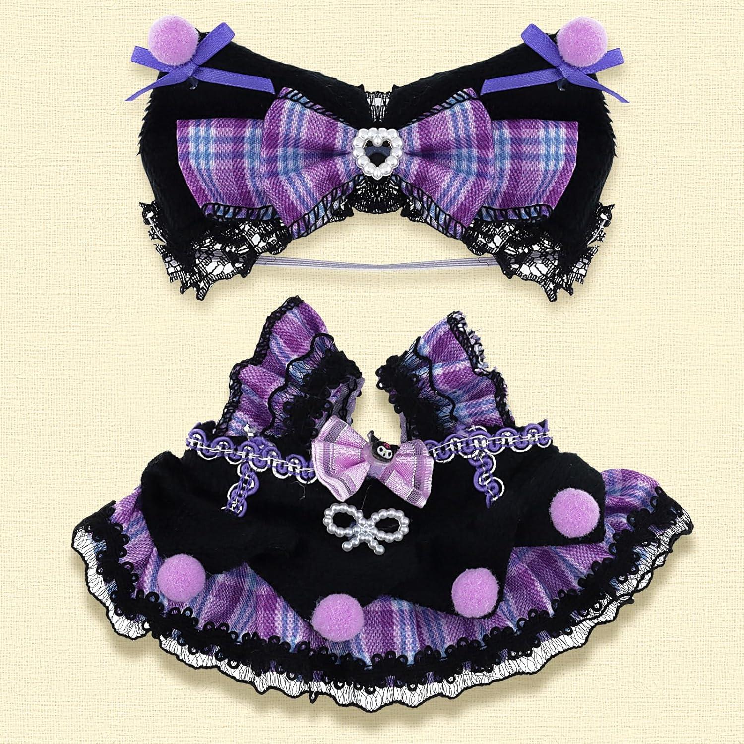 Conjunto de Ropa para Muñeca 17cm YHQuanta - Vestido Morado