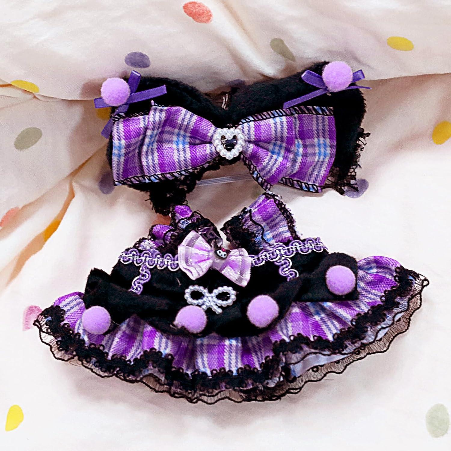 Conjunto de Ropa para Muñeca 17cm YHQuanta - Vestido Morado