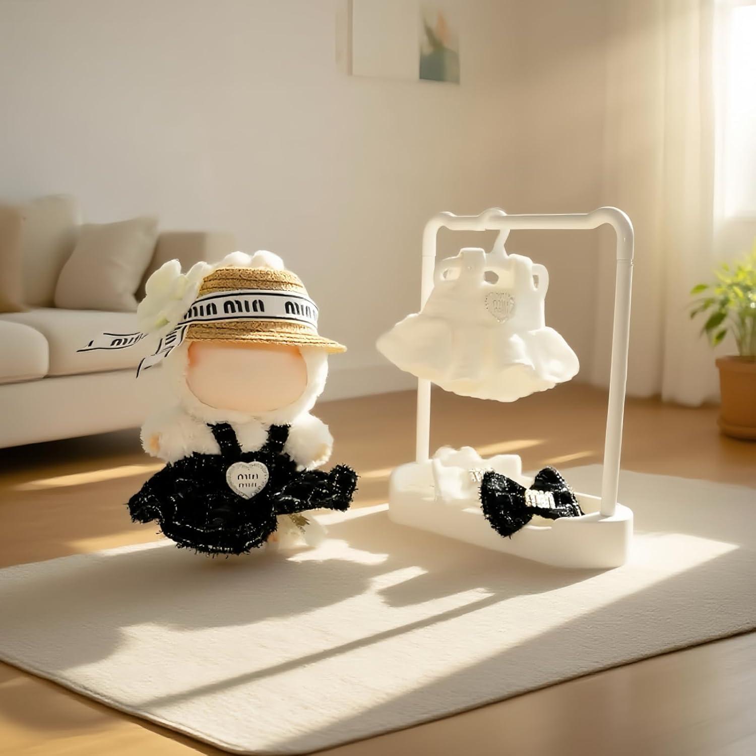 Conjunto de Ropa para Muñeca Labubu 15cm y 17cm - Chic Negro