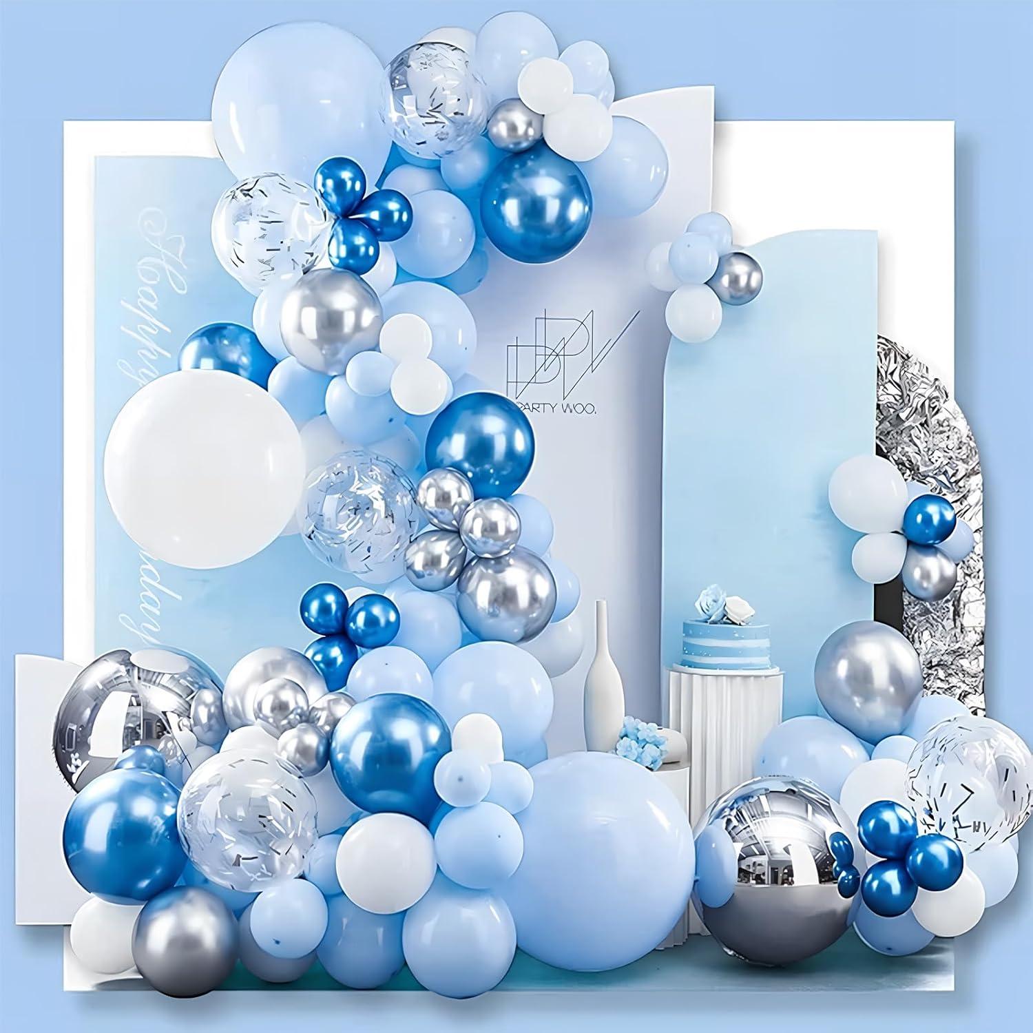 Globos de látex azul cromo metálico 30.48cm 100pcs para fiesta